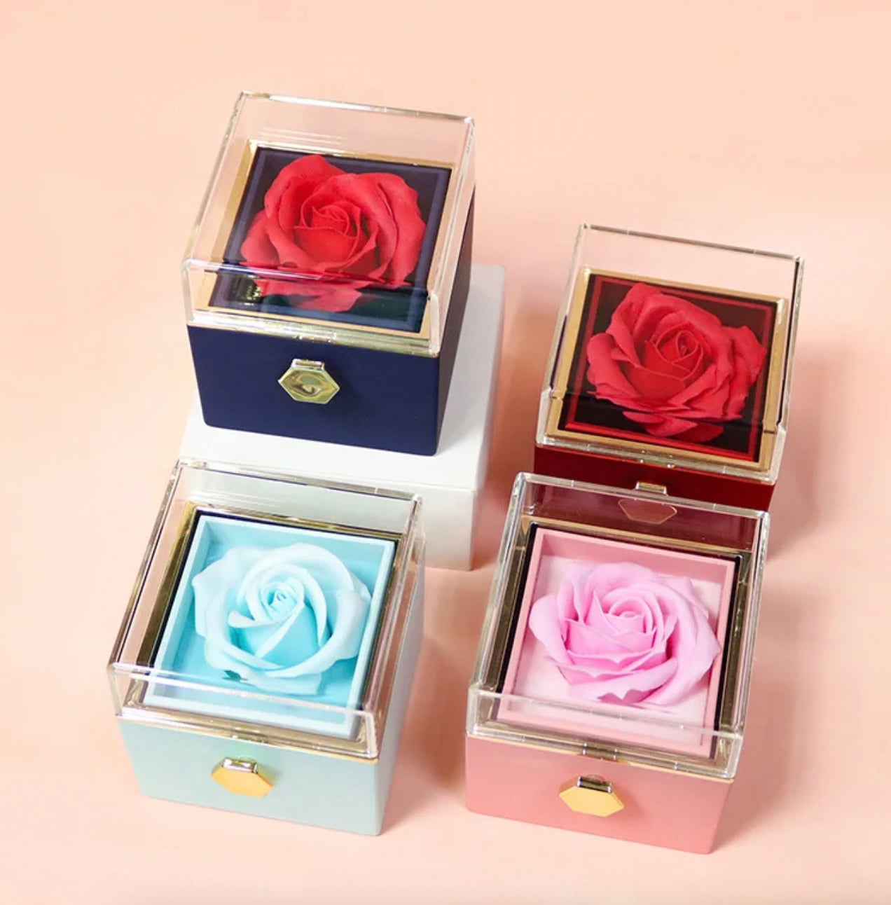 Rotating Rose Jewellery Gift Box