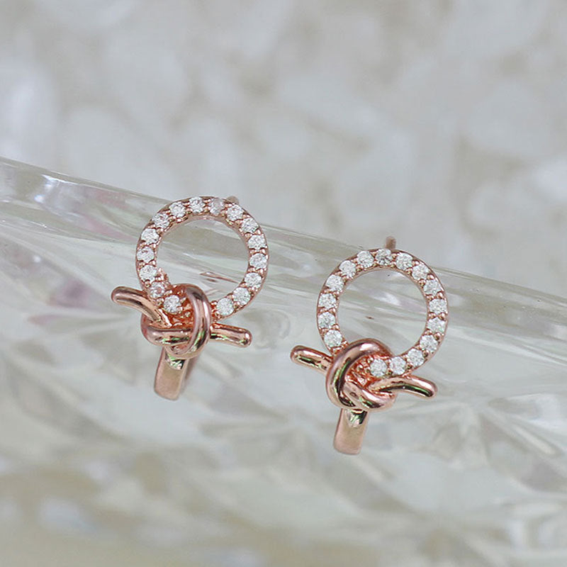 Circle Knot Hoop Earrings