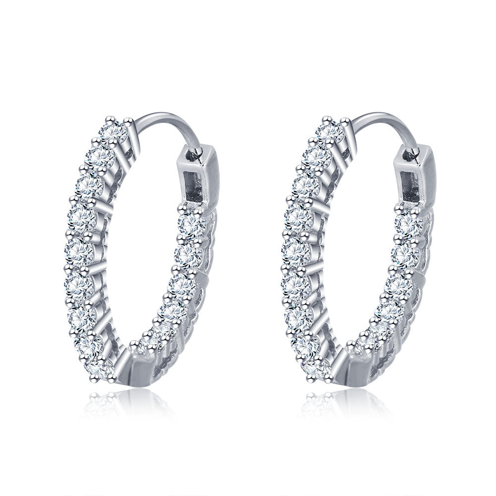 Sterling Silver Huggie Hoop Earrings